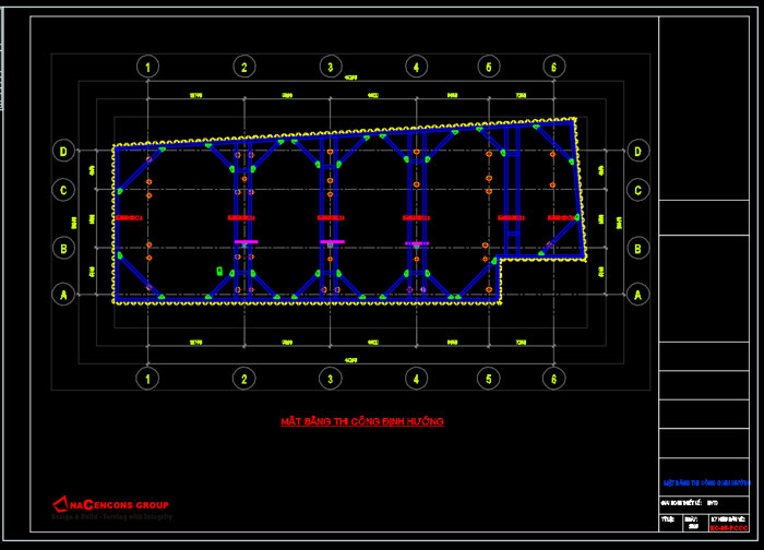 bản vẽ kết cấu khách sạn 6 tầng nổi 1 tầng hầm