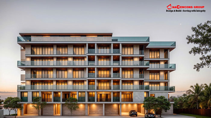 bản vẽ kiến trúc khách sạn 6 tầng nổi 1 tầng hầm